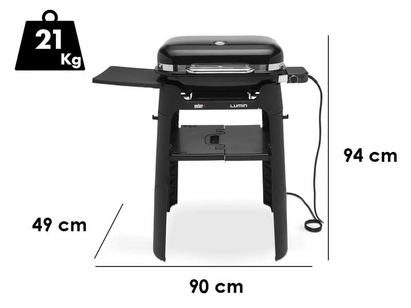Weber Lumin with stand - Portable electric barbecue