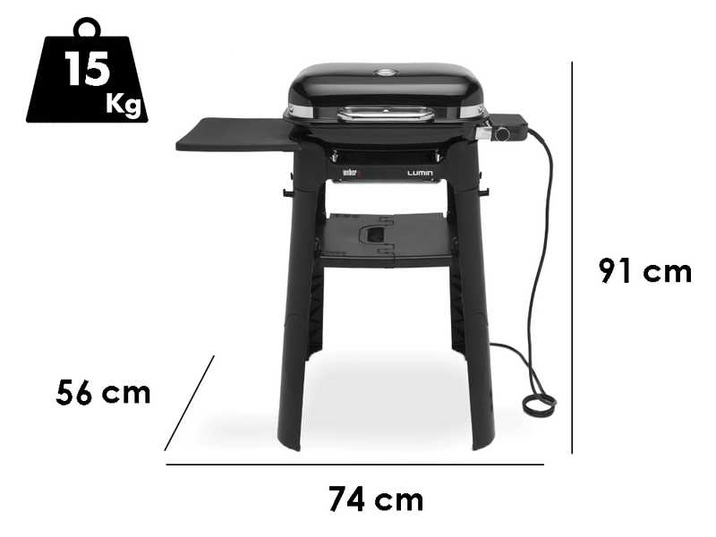 Weber Lumin Compact with stand - Portable electric barbecue