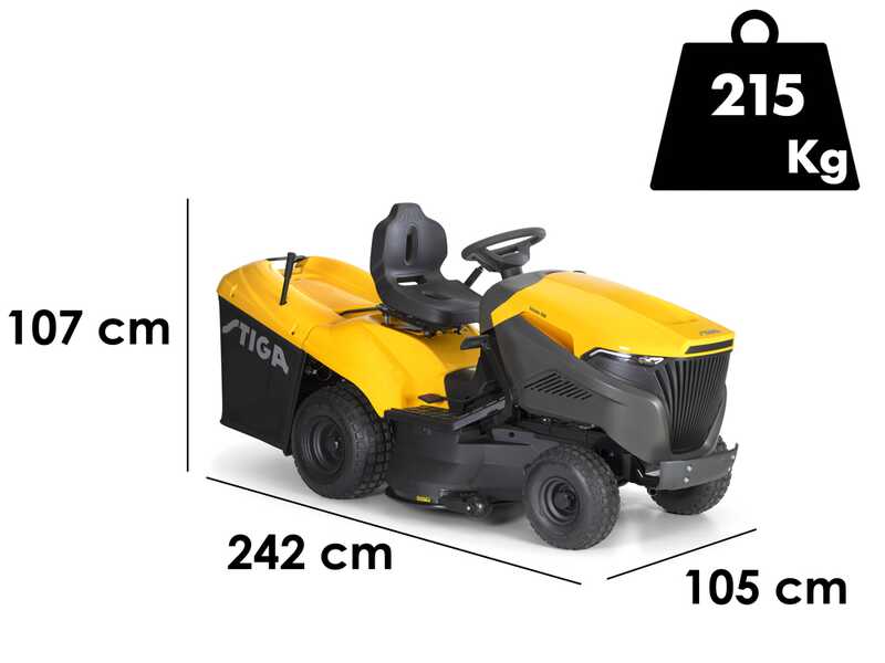 Stiga Estate 798 - Lawn tractor - hydrostatic transmission - collection box - mulching