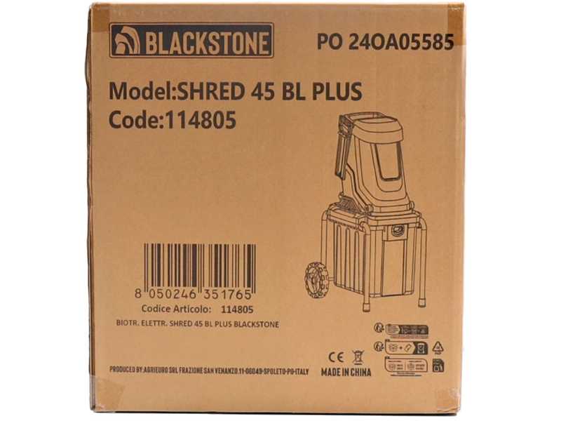 BlackStone SHRED 45 BL PLUS - Electric shredder - Reversible knives - Collection box