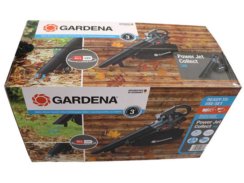 Gardena PowerJet Collect 18 P4A - Cordless Blower Vacuum - 18V 4Ah