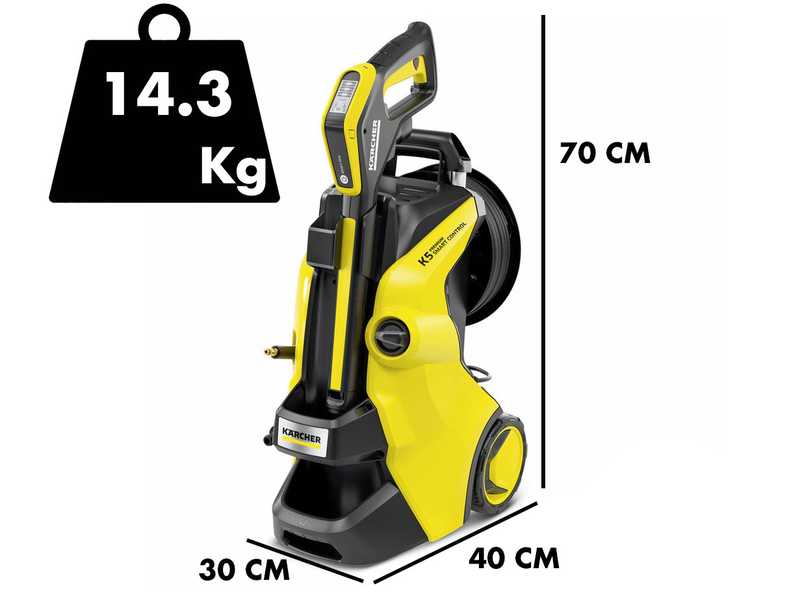Karcher K5 Premium Smart Control Flex Home + Home Kit - Pressure Washer -145 bar max - 500 lt/min - App Home &amp; Garden
