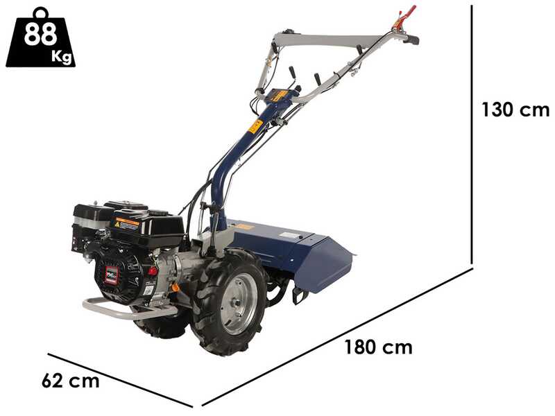 BullMach Chimera 300 - Petrol two-wheel tractor - Loncin G200F - 6.5HP