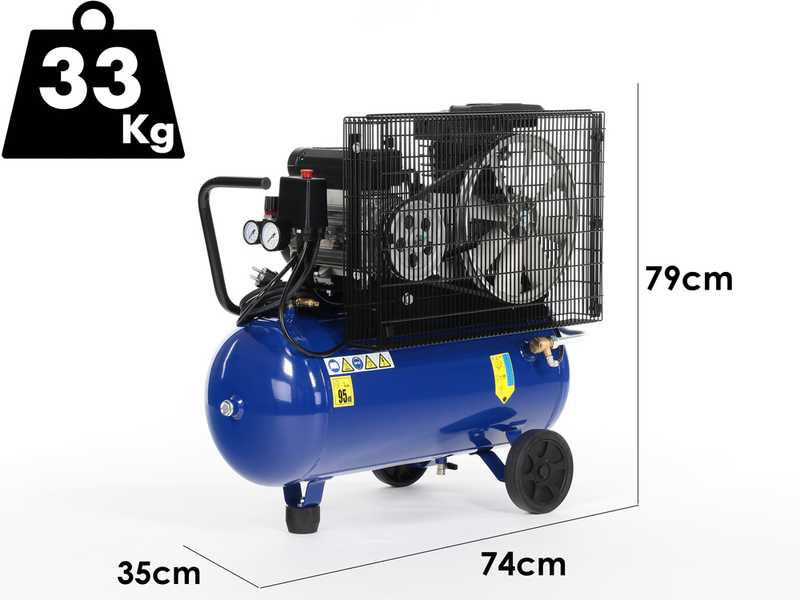 Michelin MB 50/268 MC - Electric Air Compressor - 2 HP Motor - 50 lt