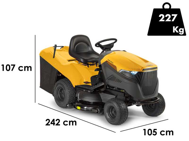 Stiga Estate 7102 W SE 90 - Lawn Tractor - Hydrostatic Transmission - Collection Bag - Mulching