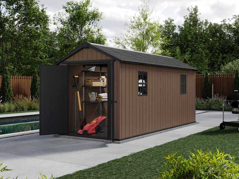 Keter Newton plus 7515/1575 - Garden shed - With double door and windows