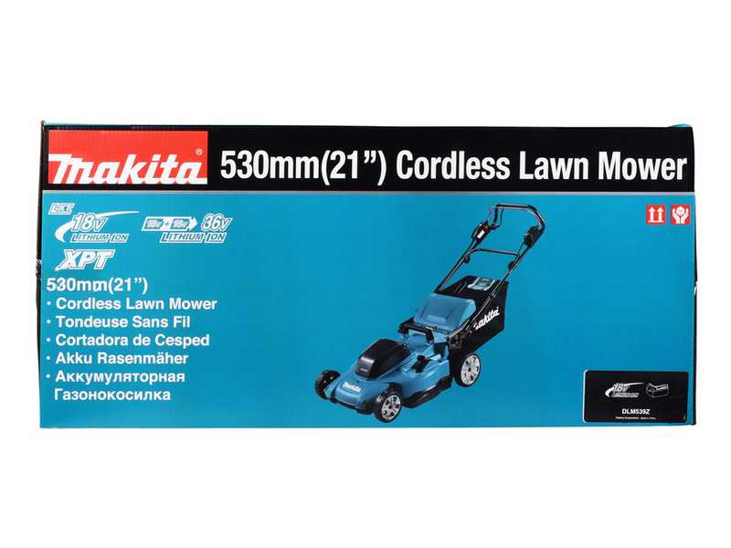 Makita DLM539Z - Cordless Lawn Mower - 36V - Cutting Width 53 cm - WITHOUT BATTERY AND CHARGER