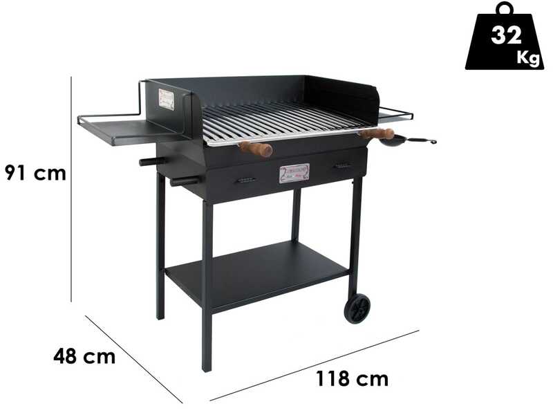 Cruccolini Festa Plus - Handmade Iron Wood and Charcoal Barbecue