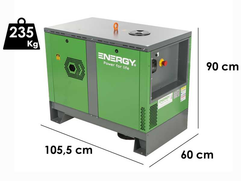 Energy EY-12.5TDE-SA AVR - Silent Diesel Generator with AVR - 9 kW - Continuous 8 kW Three-phase + ATS