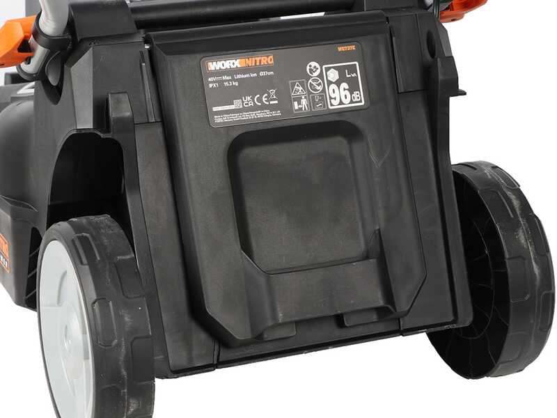 Worx Nitro WG737E - Battery-powered Lawn Mower - 2x20V/4Ah + Free: 2x20V/4Ah batteries  - 37cm Cutting Width