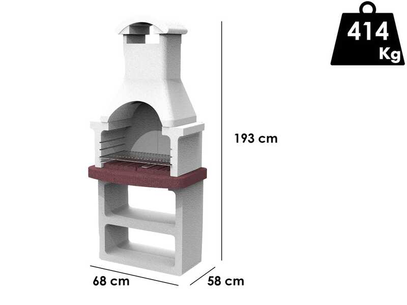 Linea VZ Rimini New - Masonry Charcoal Barbecue