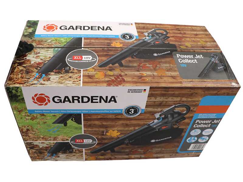 Gardena PowerJet Collect 18 P4A - Cordless Blower Vacuum - WITHOUT BATTERIES AND CHARGER