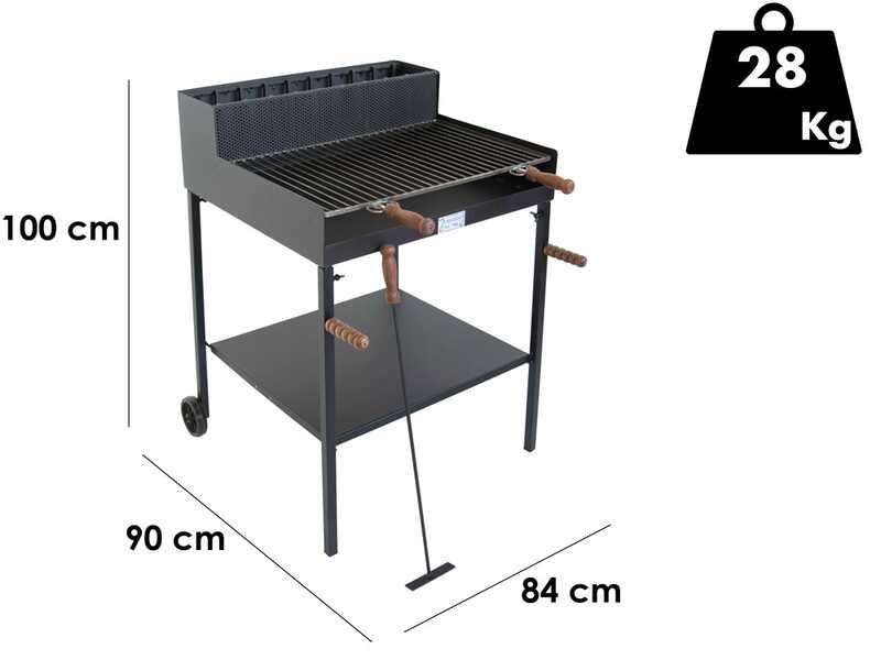 Cruccolini Fuocone Oliveto Maxi - Handmade Iron Wood and Charcoal Barbecue