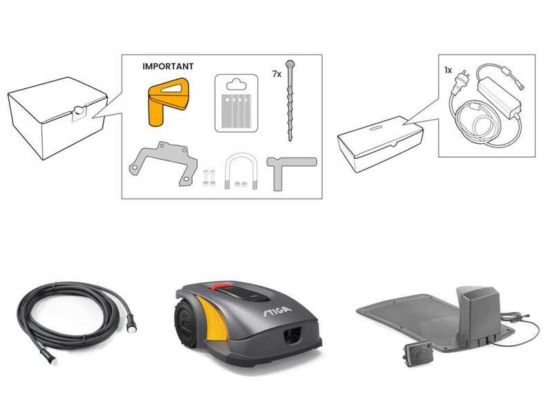 Stiga A 5000 - Robotic Lawn Mower - With two 5 Ah E-Power batteries