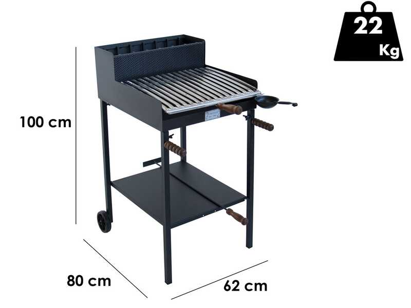 Cruccolini Belvedere - Artisan Iron Wood and Charcoal Barbecue