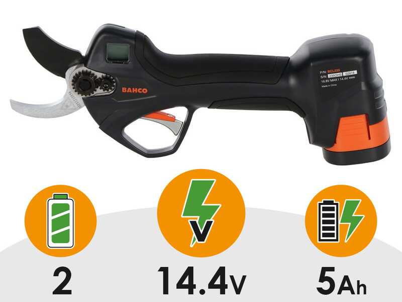 Bahco BCL235 - Battery Pruning Shears - 2x 14.4V 2.5 Ah