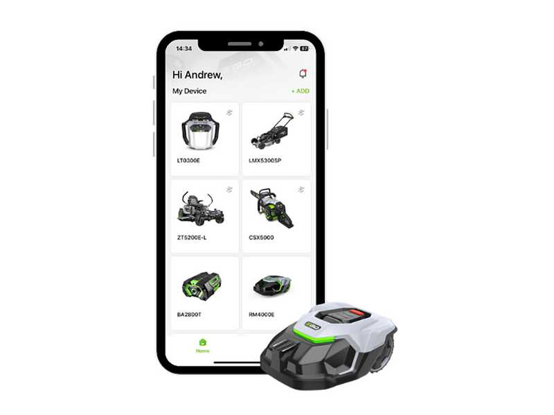 EGO RM 4000 E - Robotic Lawn Mower - with 24V Lithium Battery - 10Ah