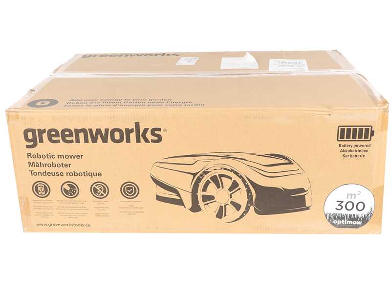 Greenworks OPTIMOW S - Robotic Lawn Mower - With Perimeter Wire