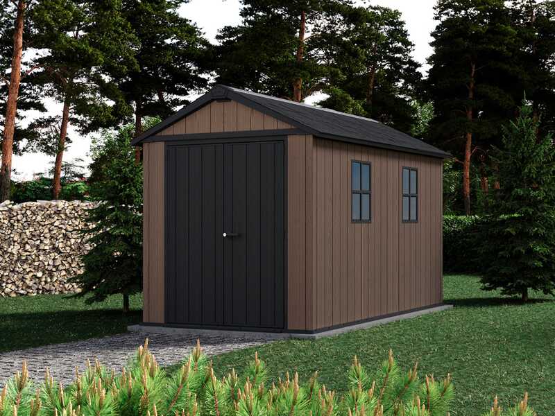 Keter Newton plus 7511/1175 - Garden shed - With double-leaf door and windows