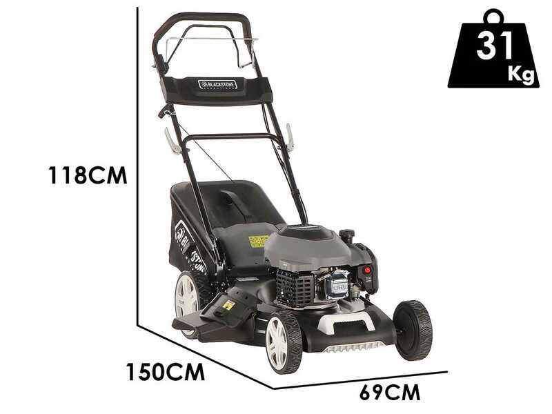 Blackstone Essentials ESP 510-200 - Self-propelled Petrol Lawn Mower - 4 in 1 - 200cc Petrol Engine