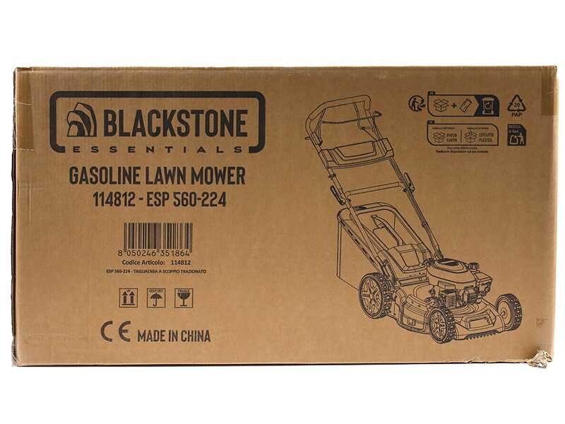 Blackstone Essentials ESP 510-200 - Self-propelled Petrol Lawn Mower - 4 in 1 - 200cc Petrol Engine