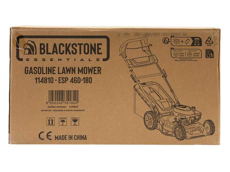 Blackstone Essentials ESP 460-180 - Self-propelled Petrol Lawn Mower - 4 in 1 - 180cc Petrol Engine