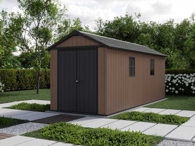 Keter Newton plus 7517/1775 - Garden shed - With double door and windows