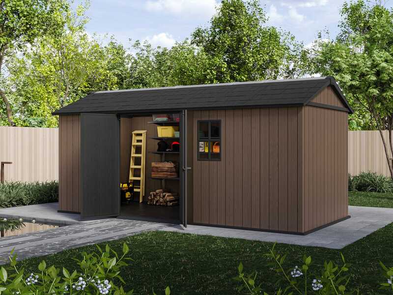 Keter Newton plus 7517/1775 - Garden shed - With double door and windows