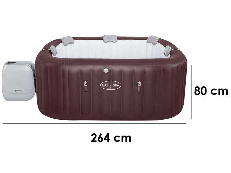 Bestway Lay-Z-Spa Maldives HydroJet Pro 6001U - 201x201x80 cm - Hot Tub Spa Pool