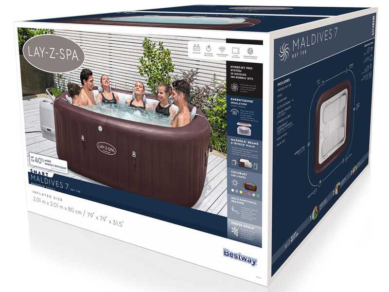 Bestway Lay-Z-Spa Maldives HydroJet Pro 6001U - 201x201x80 cm - Hot Tub Spa Pool