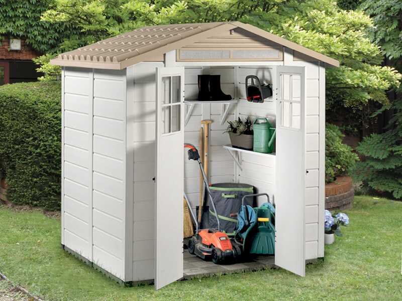 Garofalo Tuscany Evo 200 - Garden Shed - With Windows and Double Door