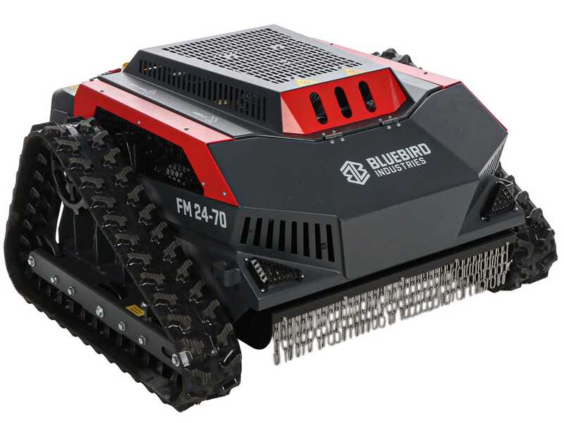 Blue Bird FM 24-70 - Hybrid Tracked Robot Flail Mower (Petrol + Battery) - Remote-Controlled