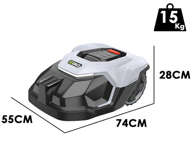 EGO RM 2000E - Robotic Lawn Mower - with 24V Lithium Battery - 10Ah