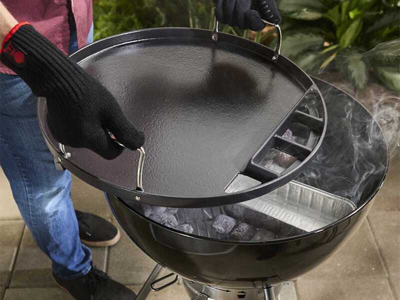 Round Cast Iron Griddle Insert for Weber Charcoal Barbecue
