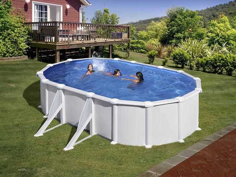 Gre Atlantis Oval 610x375x120cm - Above Ground Steel Pool - Aqualoon Filter