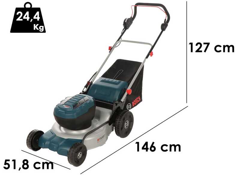 Bosch GRA 18V2-46 Professional - Cordless Lawn Mower - 2x18V 8Ah - 46 cm Cutting Width