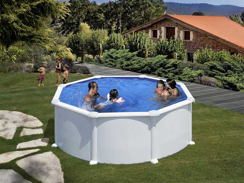 Gre Atlantis Round &Oslash;350 x 132cm - Above Ground Steel Pool - Aqualoon Filter