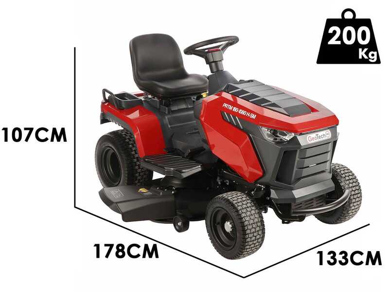 GeoTech-Pro PRTM 180-1080 H-SM - Lawn Tractor - Hydrostatic Transmission - Side Discharge and Mulching