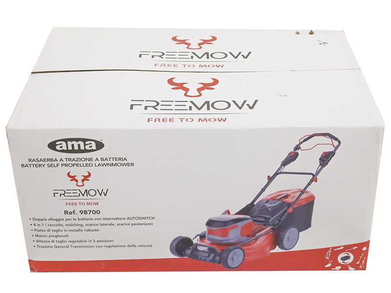 Ama Freemow 98700 - Self-propelled Battery Lawn Mower - 40V - WITHOUT BATTERIES AND CHARGER