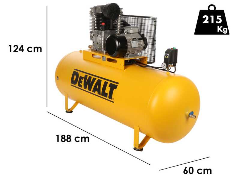DeWalt DXCMB75T500HFE - Three-phase electric belt air compressor - 7.5 HP Motor &ndash; 500 lt