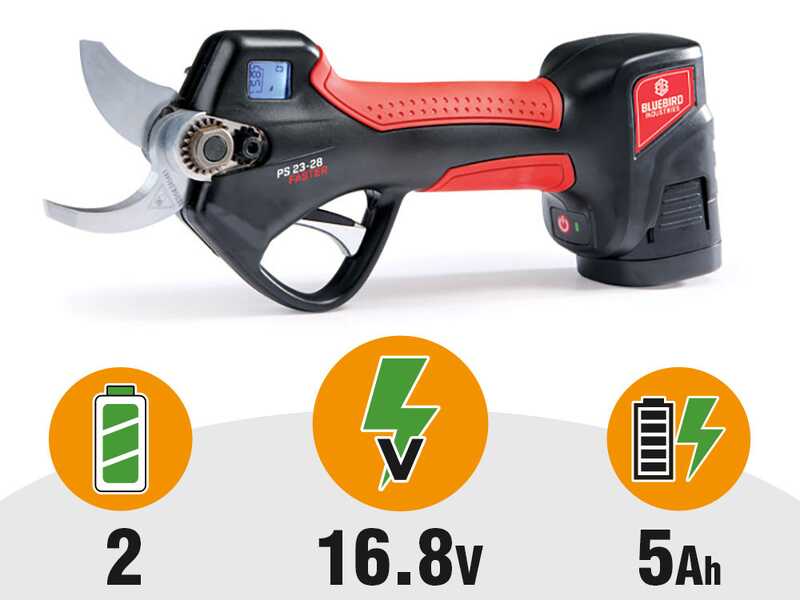 Blue Bird PS 23-28C Faster - Electric Pruning Shears - 2x 16.8V 2.5Ah