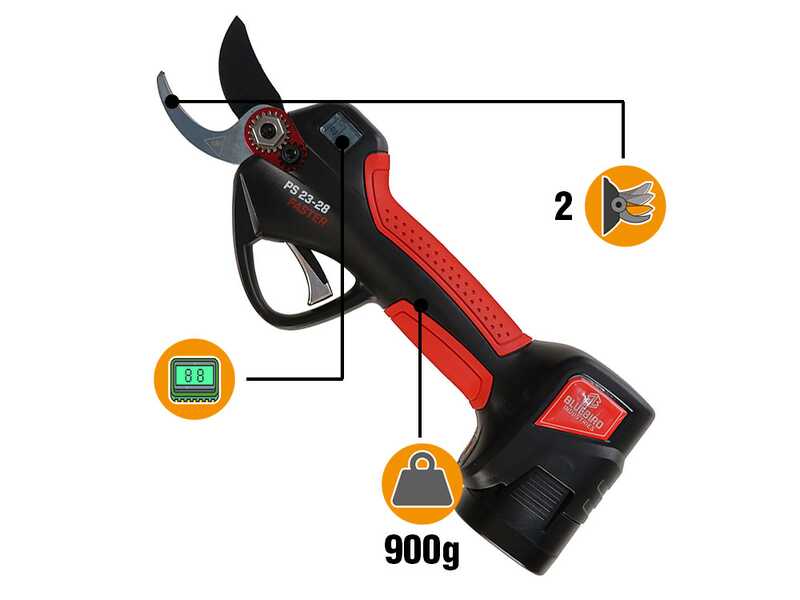 Blue Bird PS 23-28C Faster - Electric Pruning Shears - 2x 16.8V 2.5Ah