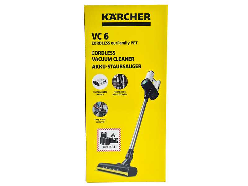 Karcher VC 6 Cordless ourFamily Pet - Cordless Vacuum Cleaner - 25.2 V - 2.5 Ah