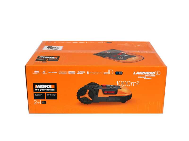 Worx Landroid WR147E.1 Robot Lawn Mower with Perimeter Wire - 20V 4Ah Battery - L1000