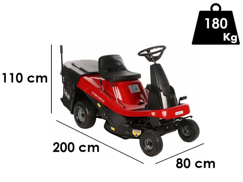 GeoTech-Pro GT-MR 76 - Ride-on Lawn Tractor - 432cc Engine