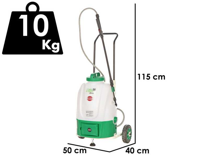 Ribimex Pila 16 - Battery-powered wheeled sprayer - 16 litres - 20V - 2Ah