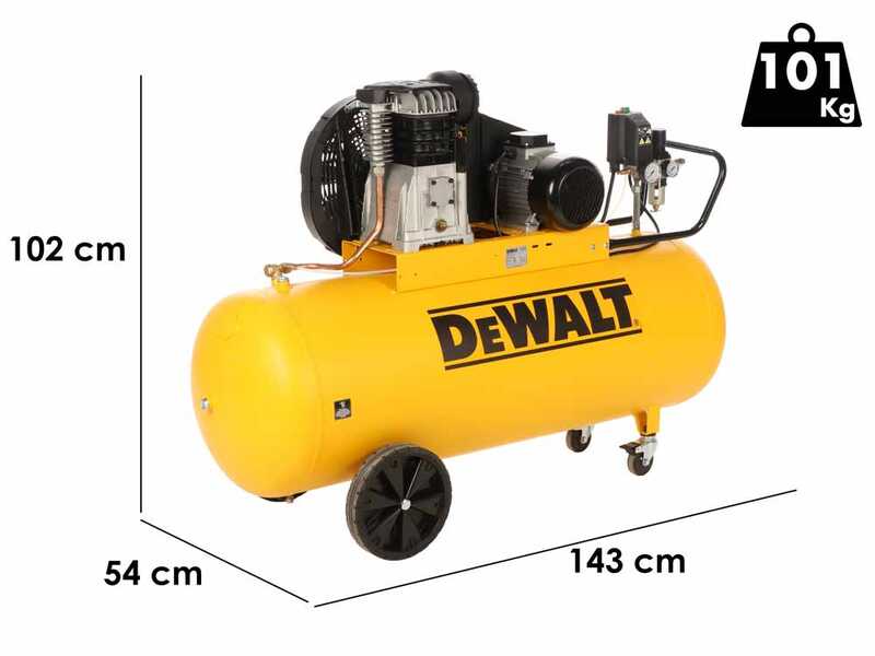 DeWalt DXCMB3T201HE - Three-phase electric air compressor with belt - 3 HP Motor &ndash; 200 lt