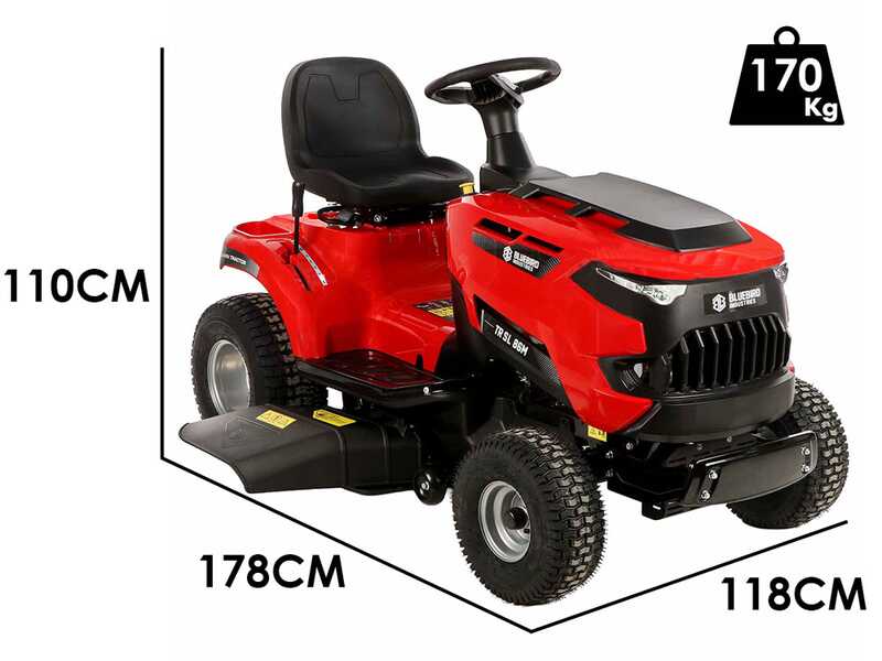 Blue Bird TR SL 86M - Ride-on Lawn Mower with Mechanical Gearbox - Side Discharge and Mulching