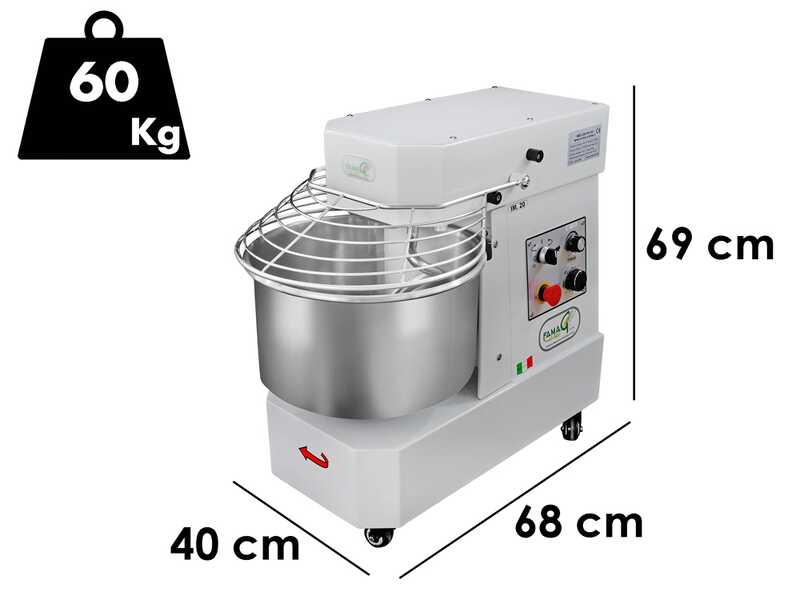 Famag IM 20/230 10 Speed HH - 20 Kg High Hydration Spiral Mixer