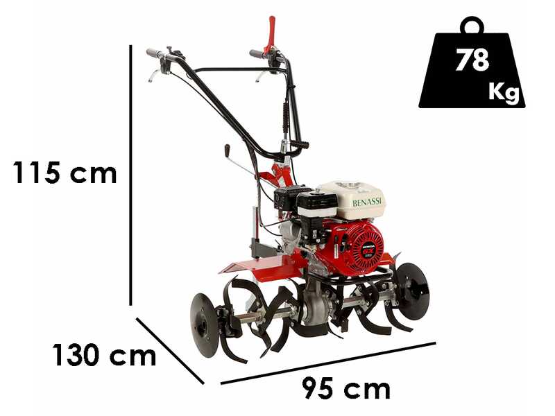 Benassi BL105H - 5.5 HP petrol tiller - Honda GX160 engine